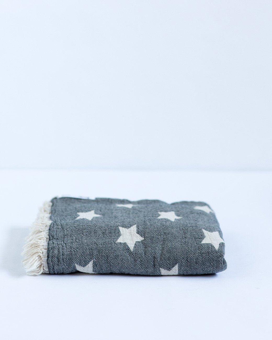 Knotty Turkish Towel - STAR Charcoal THROW