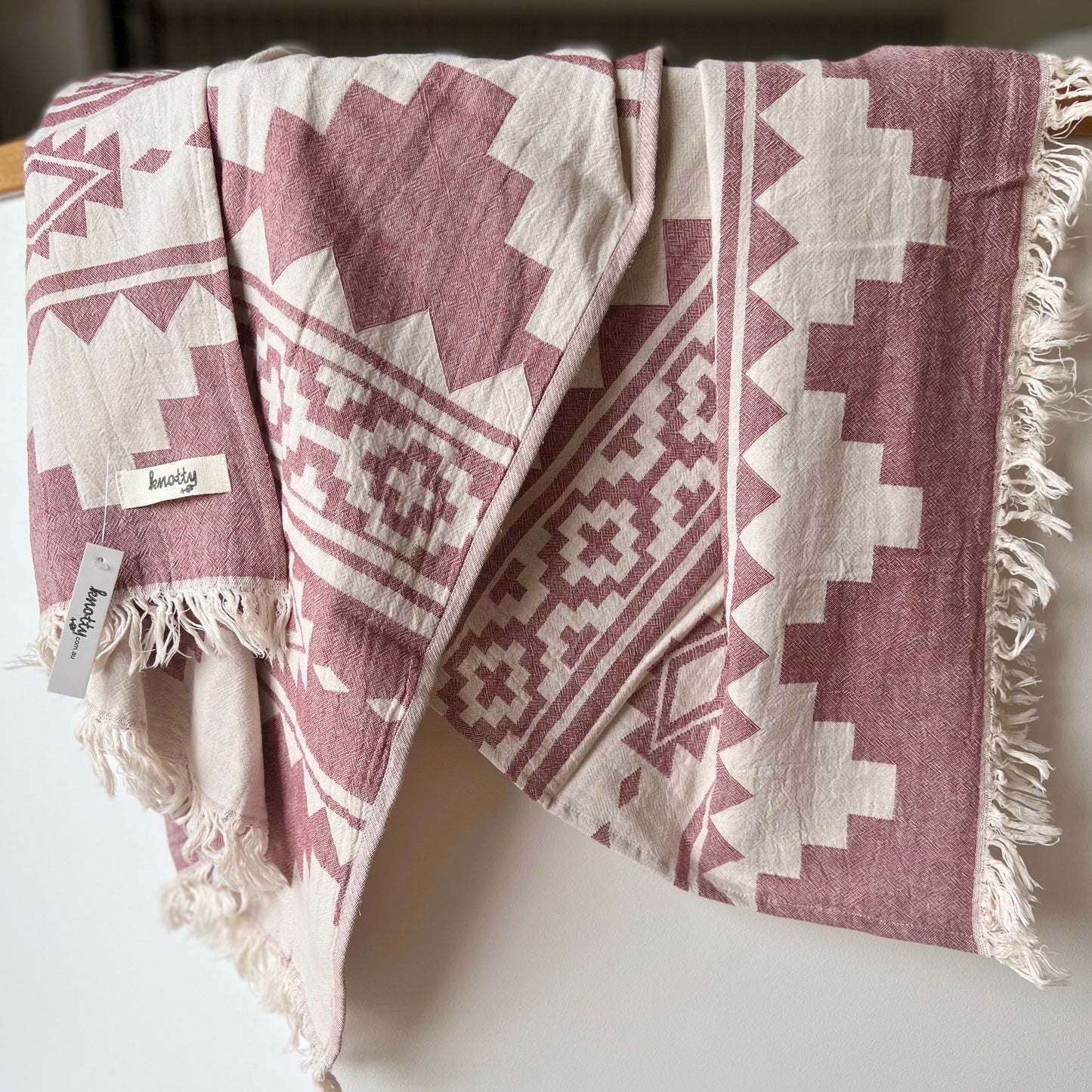 Arizona Knotty Beach Blanket -Merlot