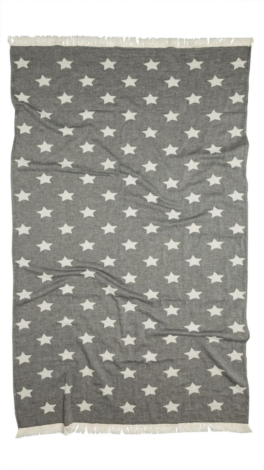 Knotty Turkish Towel - STAR Charcoal THROW