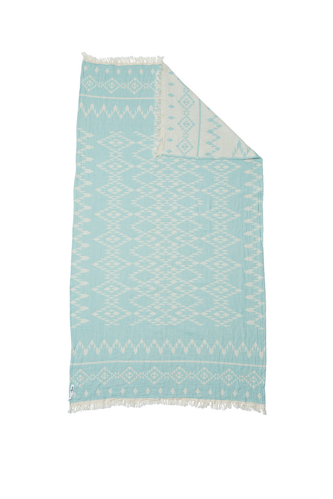 KIlim Knotty Turkish Towel -  Mint