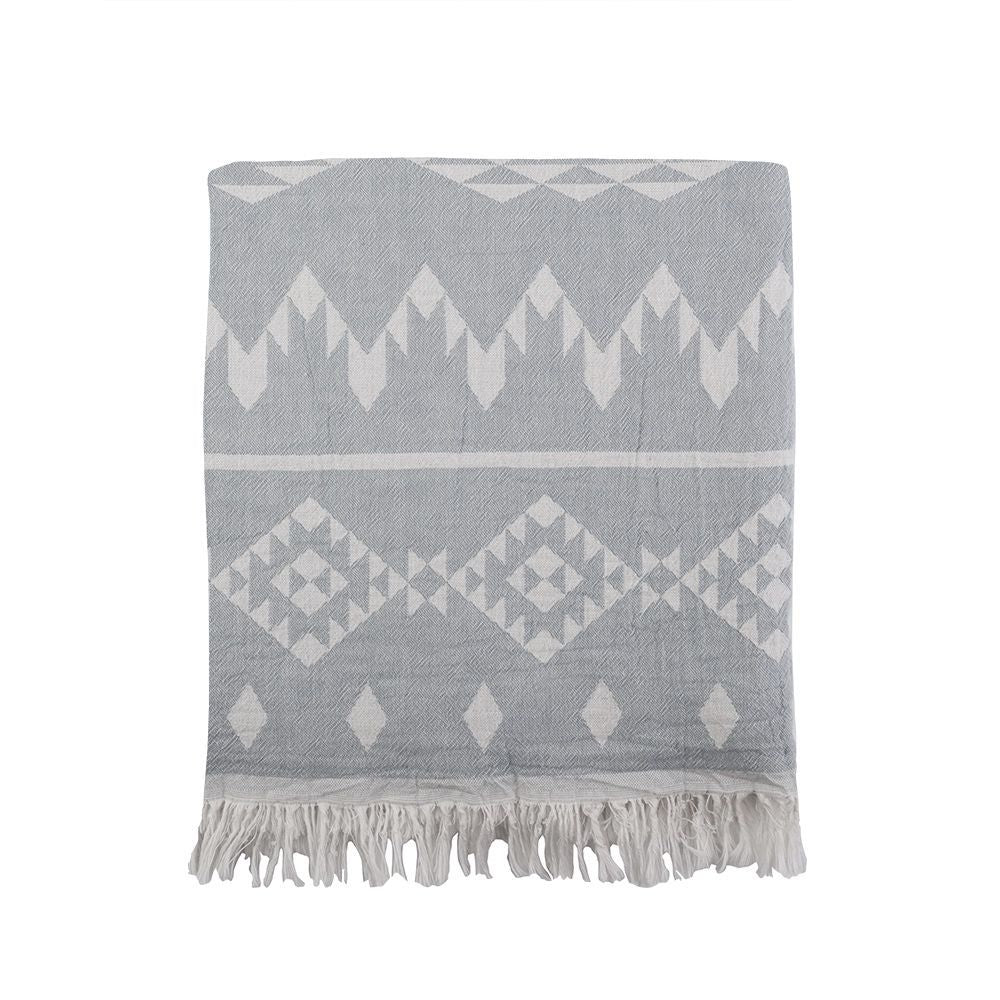 Kilim Knotty Beach Blanket - Grey - Knotty.com.au