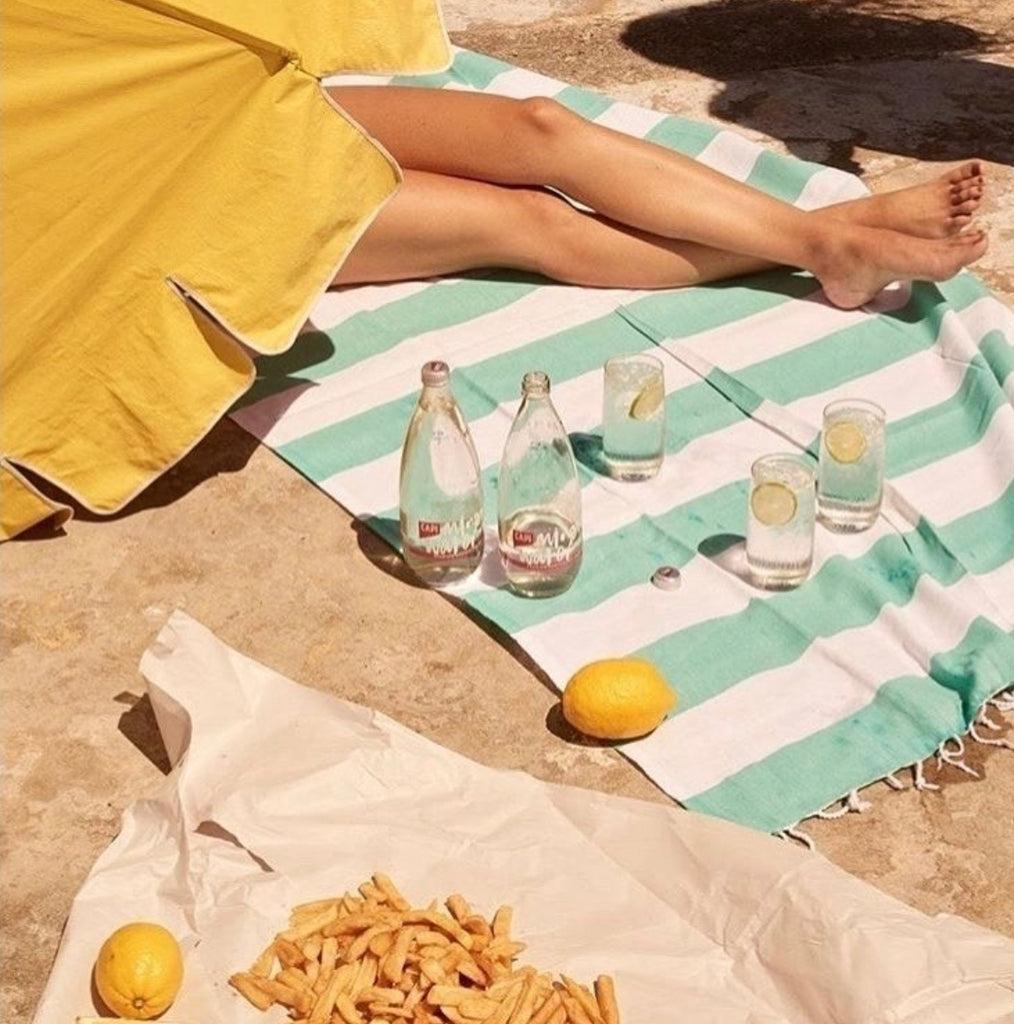 Knotty Capri Turkish Towel - CARIBBEAN