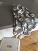 SKULL Knotty Turkish Towel -  Charcoal