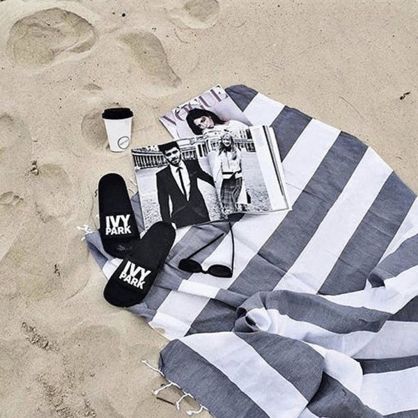 Knotty Capri Turkish Towel - CHARCOAL