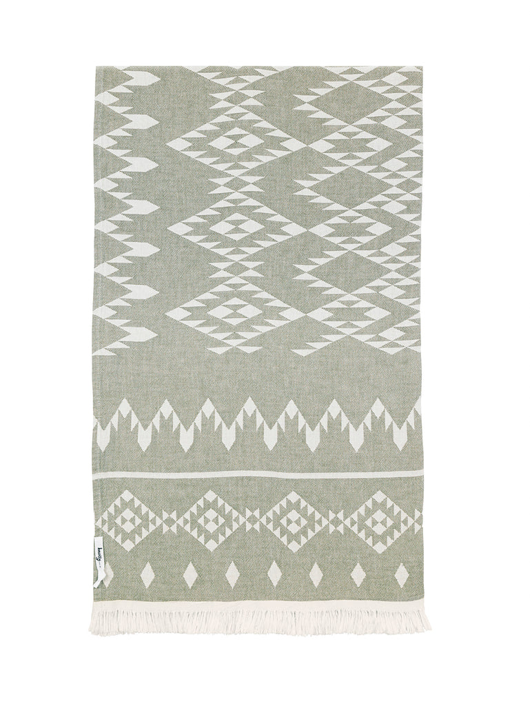 Kilim Knotty Beach Blanket - Khaki