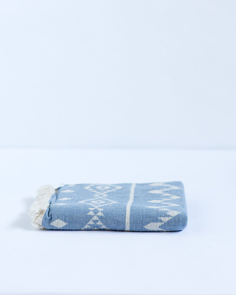 Kilim Knotty Turkish Towel - Denim