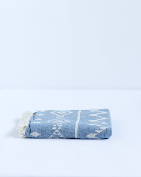 Kilim Knotty Turkish Towel - Denim