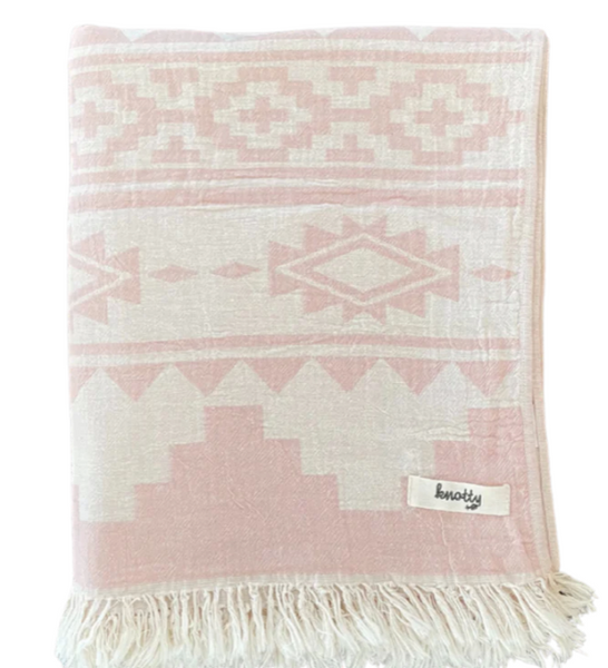 Arizona Knotty Turkish Towel - Rose Smoke