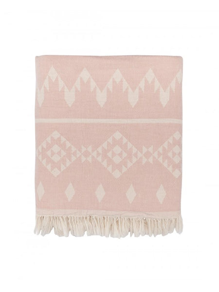 Kilim Knotty Beach Blanket - Rose Quartz