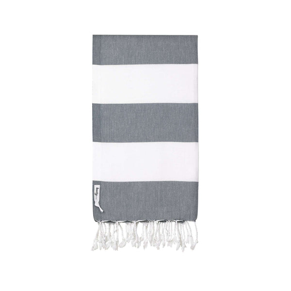 Knotty Capri Turkish Towel - CHARCOAL
