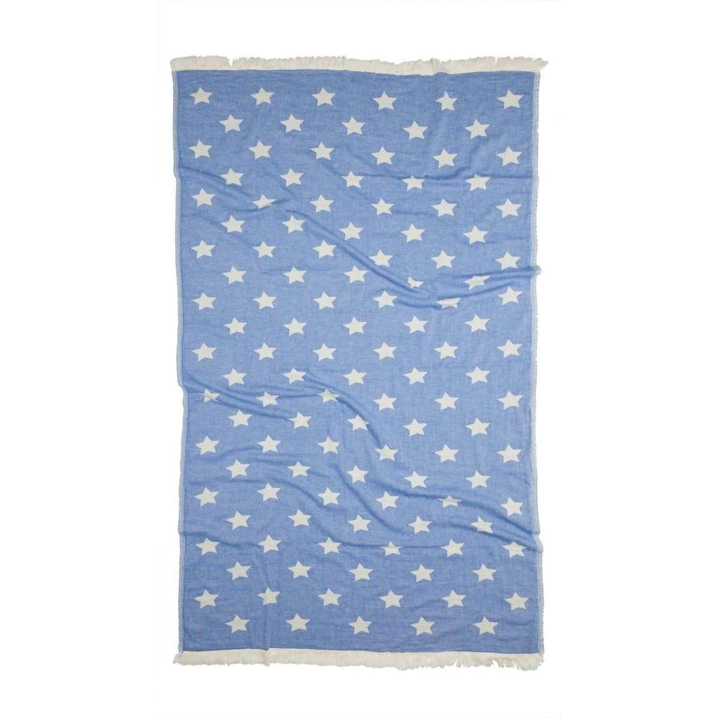 Oteki Knotty Turkish Towel - STAR Blue - Knotty.com.au