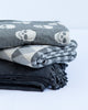 SKULL Knotty Turkish Towel -  Charcoal